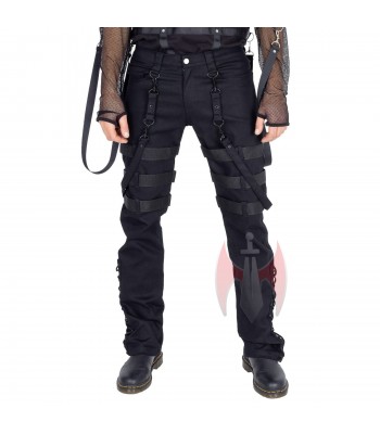 Men Gothic Pants High Waist Pants Baggy Trouser CYBER GOTH Pants 